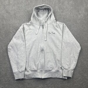 Miami Beach‎ Surf Style Zip Up Hooded Sweatshirt Size L Gray